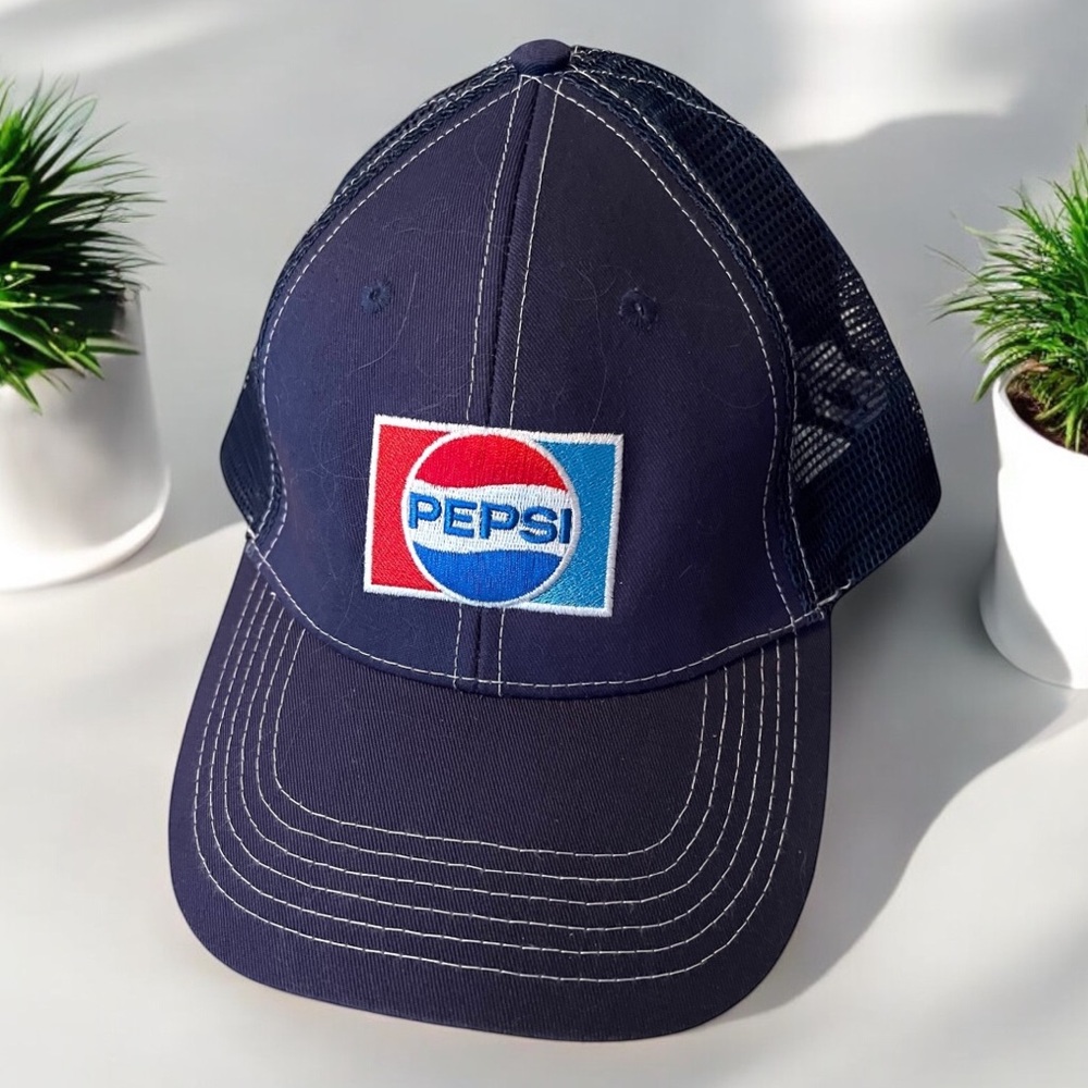 PEPSI Trucker Hat Blue Embroidered FAST SHIPPING 1970-15